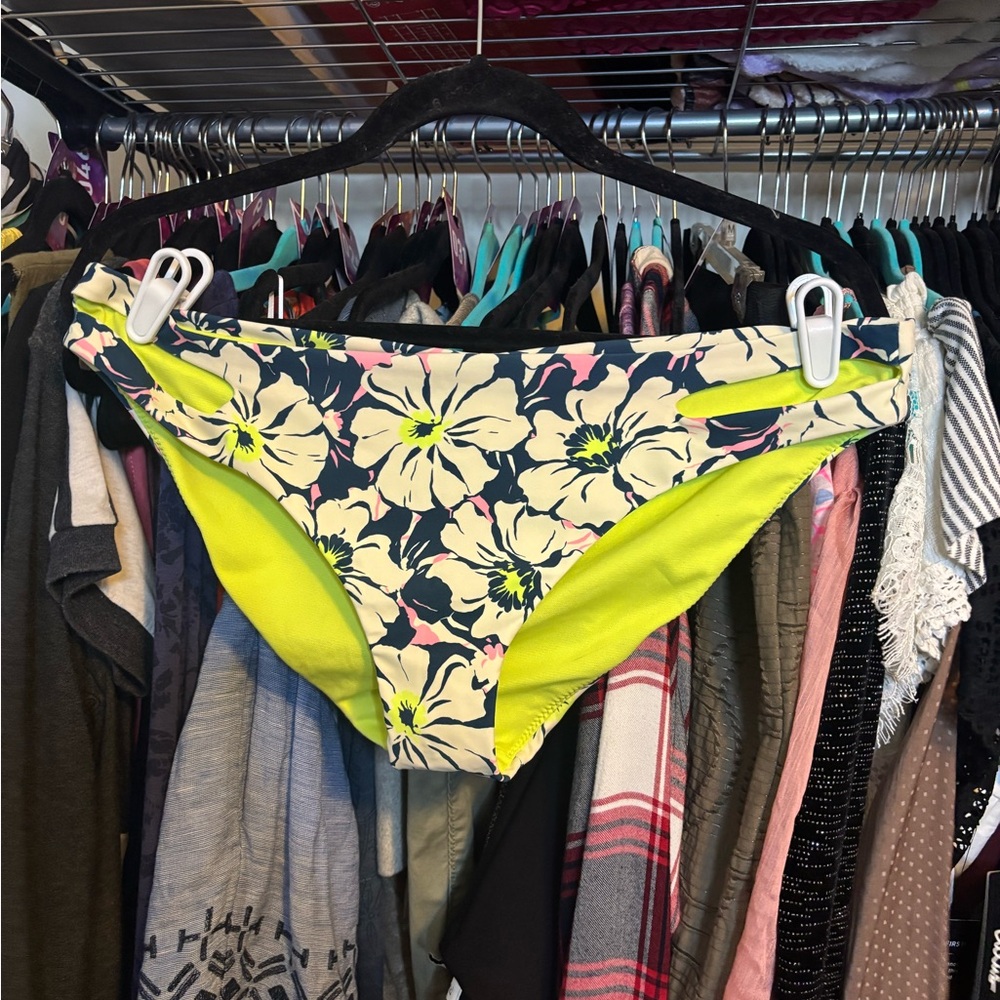 Raisins Yellow and Black Floral Bikini
